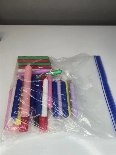 Bag of Various Colored Candles