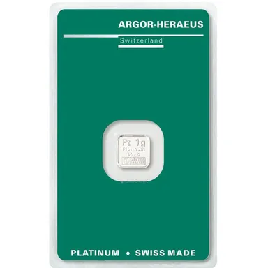 Platinum - 1 Gram Bar - Argor-Heraeus Swiss
