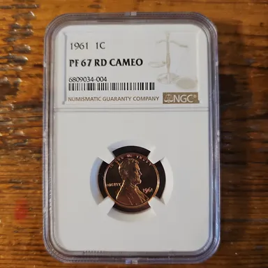 1961 1C NGC PF67RD CAMEO Lincoln Memorial Proof Penny