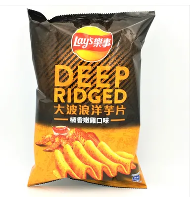 Lays Potato Chips - Deep Ridged Pepper Chicken Flavor