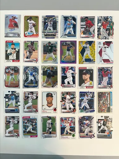 Lot of 30 MLB Rookies and Prospects: Lucas Giolito Auto, Jazz Chisholm, Yordan Alvarez, and More