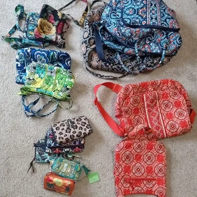 LOT of NEW Vera Bradley Bags. Total Count 15
Includes 
2 Large Luggage Totes
1 Laptop Bag
3 Crossbod