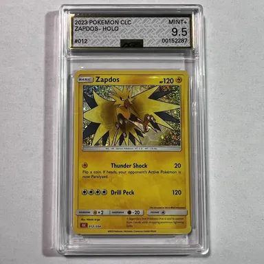 Zapdos 012/034 Holo English Trading Card Game Classic 2023 AGS 9.5