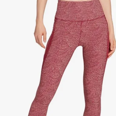 CALIA Size 3X Energize Fashion 7/8 Leggings Texture Stamp Red Women's NEW WITH TAGS MSRP $60