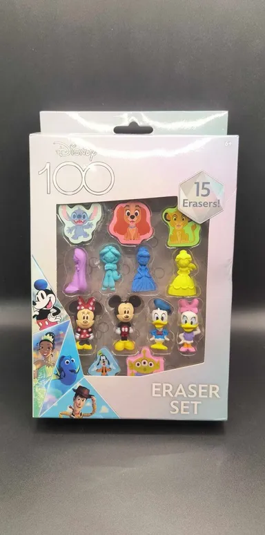 Disney 100 15 Eraser Set