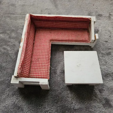 Lundby Furnature corner couch and table set vintage