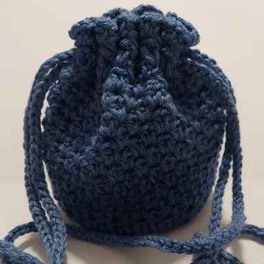 Blue dawstring pouch