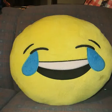 Laughing Emoji Plush 12” Throw Pillow