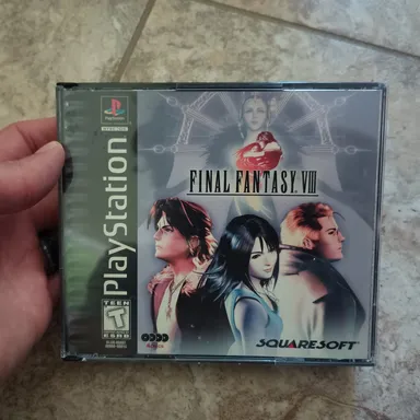 Game- Final Fantasy VIII 8 BLACK-LABEL (PlayStation 1, PS1 1999) GAME + CASE! Tested!