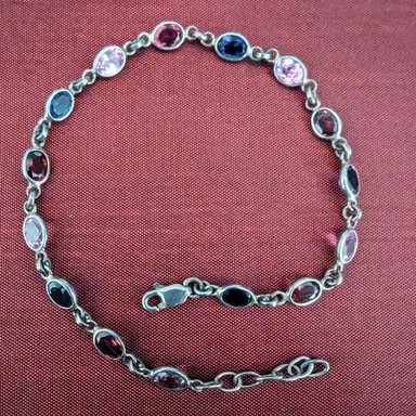 sweet sterling and gemstone bracelet