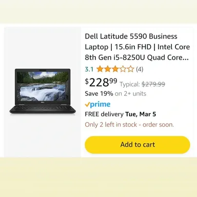 Dell Latitude 5590 15.6" Laptop