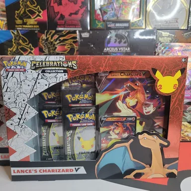 Factory Sealed Pokémon Celebrations Lance's Charizard V Collection Box
