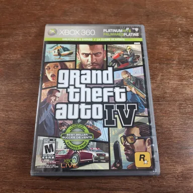 Microsoft Xbox 360 Grand Theft Auto IV 4 Platinum Hits Game