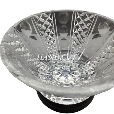 Hand cut glass crystal bowl Signed
