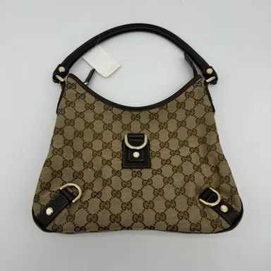 Pre-owned Gucci Canvas Leather Shoulder Bags gu3636cb