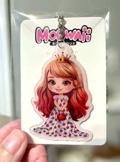 Princess Cherry Handmade Keychain