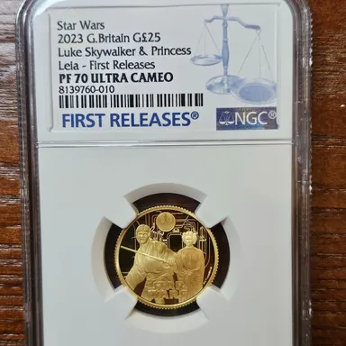 NGC PF70 Ultra Cameo 2023 Star Wars gold coin