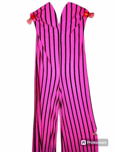 Fashion Nova Sleeveless Pink Stripe Jumpsuit