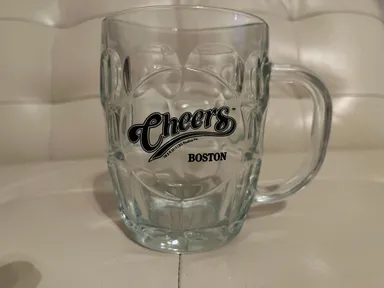 Cheers Boston Clear Glass Dimpled Beer Mug