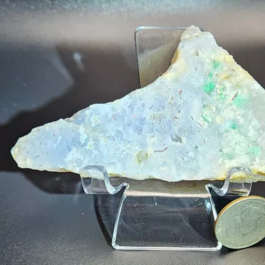 Chrysocolla in Chalcedony with Native Coppers 4.8 oz.
