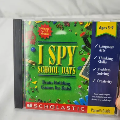 I Spy  School Days Hidden Object Puzzle Windows PC Macintosh CD Vintage Game