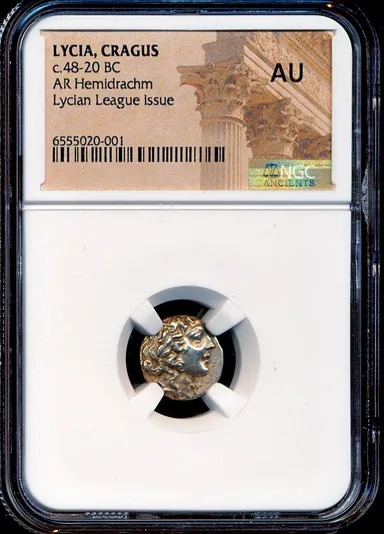 LC1 NGC AU Lycia, Cragus 48-42 BC Greek Silver Hemidrachm Ancient coin