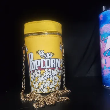 Popcorn Bag with long shoulder strap chain