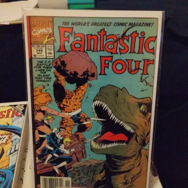 Fantastic Four 346 1990 The Island Time Forgot Clean and Straight Boarded and Bagged