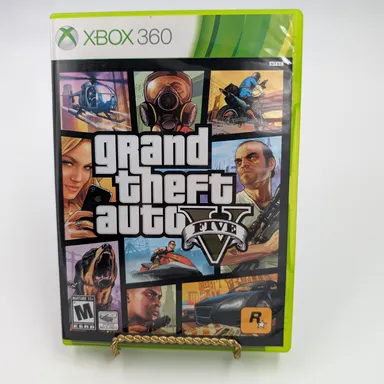 Grand Theft Auto V GTA 5 (Microsoft Xbox 360, 2013) Complete With Map & Manual