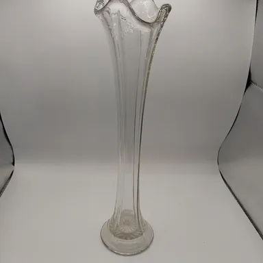 12" Imperial clear glass swung vase
