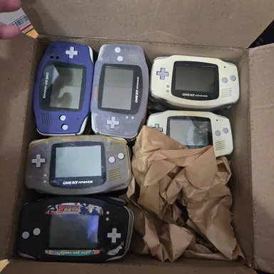 45 Gameboy advance screens and shells, as is , no mother boards