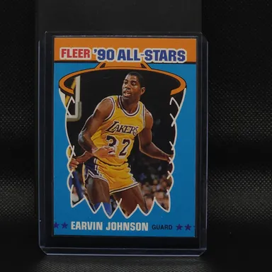 Earvin Magic Johnson All Stars Fleer 1990 - NBA Card