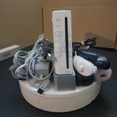 Nintendo Wii Bundle - RVL-001 Console, Cords, Controller, Nunchuck & Sensor