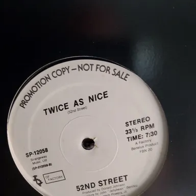 Jazz: 52nd Street Coss asIce/Twice as Nice 12"