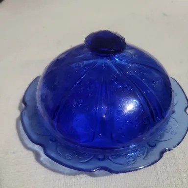 Cobalt blue candy dish