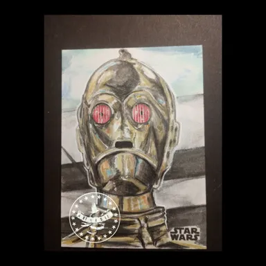 Topps Star Wars: The Rise Of Skywalker Sketch Card - C3P0 - Disney - Original Art 1/1