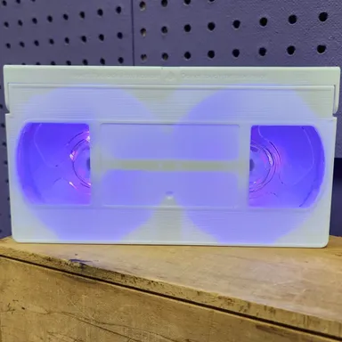 Custom VHS LED Accent Light (White/Purple)