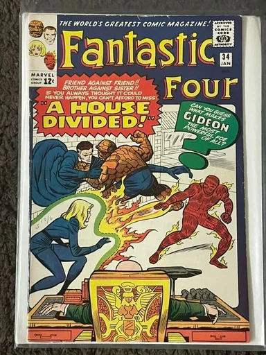 Fantastic Four #34 (RAW 5.0-6.0 - MARVEL 1964) (ITEM VIDEO!) Stan Lee. Kirby.