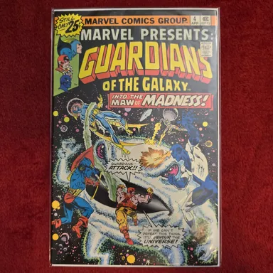 Marvel Presents: Guardians of The Galaxy #4 ~ 1976 ~ VF Cond ~ 1st app of StarHawk(Aleta) & Nikki
