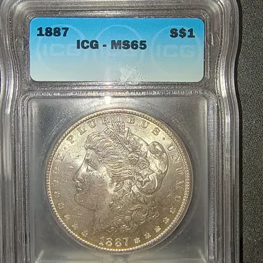 1887-P Silver Morgan Dollar ICG MS65