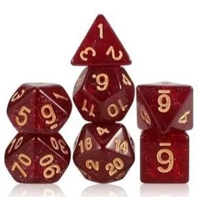 Dungeons & Dragons 7 dice set - multiple colors available