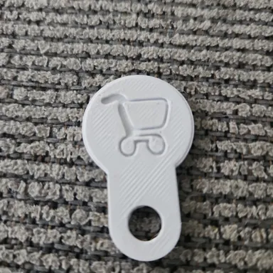 cart coin keychain