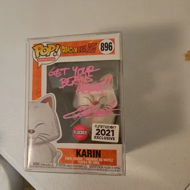 KARIN DBZ FLOCKED 2021 Funimation Exclusive Autographed by Christopher Sabat