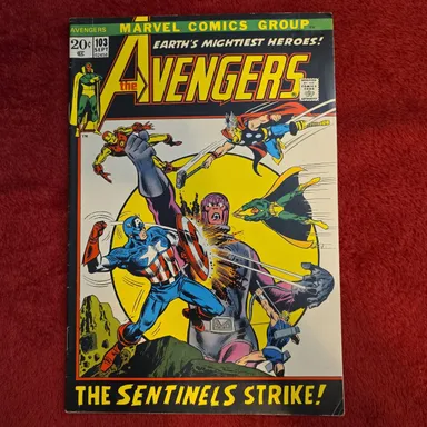 Avengers #103 ~ 1972 ~ 7.0-7.5 Cond ~ Sentinels Strike ~ Rich Buckler Cover~ Roy Thomas Story~Marvel