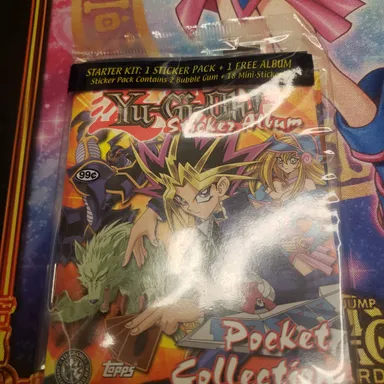 yugioh sticker book and tops gum pack