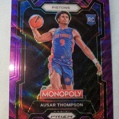 Ausar Thompson, Pistons, Rookie Card No. 27 MONOPOLY 2023-24 Panini Prizm