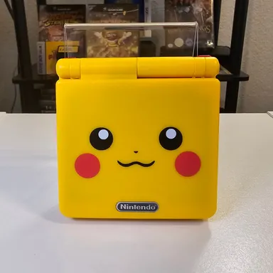 Pikachu GBA SP with charger