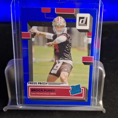 49ers Brock Purdy Donruss Blue Rated Rookie
