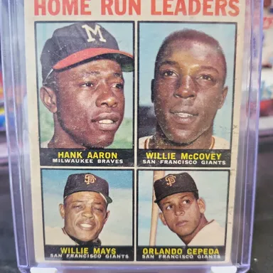 1964 Topps NL HR Leaders Aaron Mccovey Ma6s Cepeda