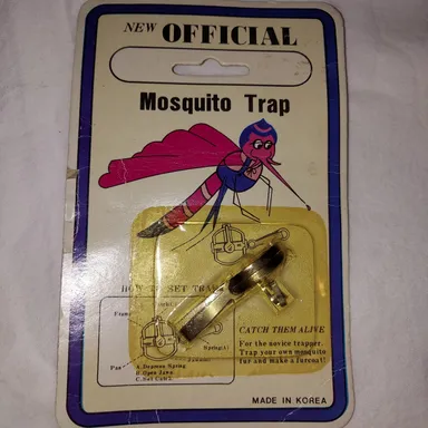 #78 Vintage Official Mosquito Trap Novelty Toy Figure Gag Gift Joke Metal Trap